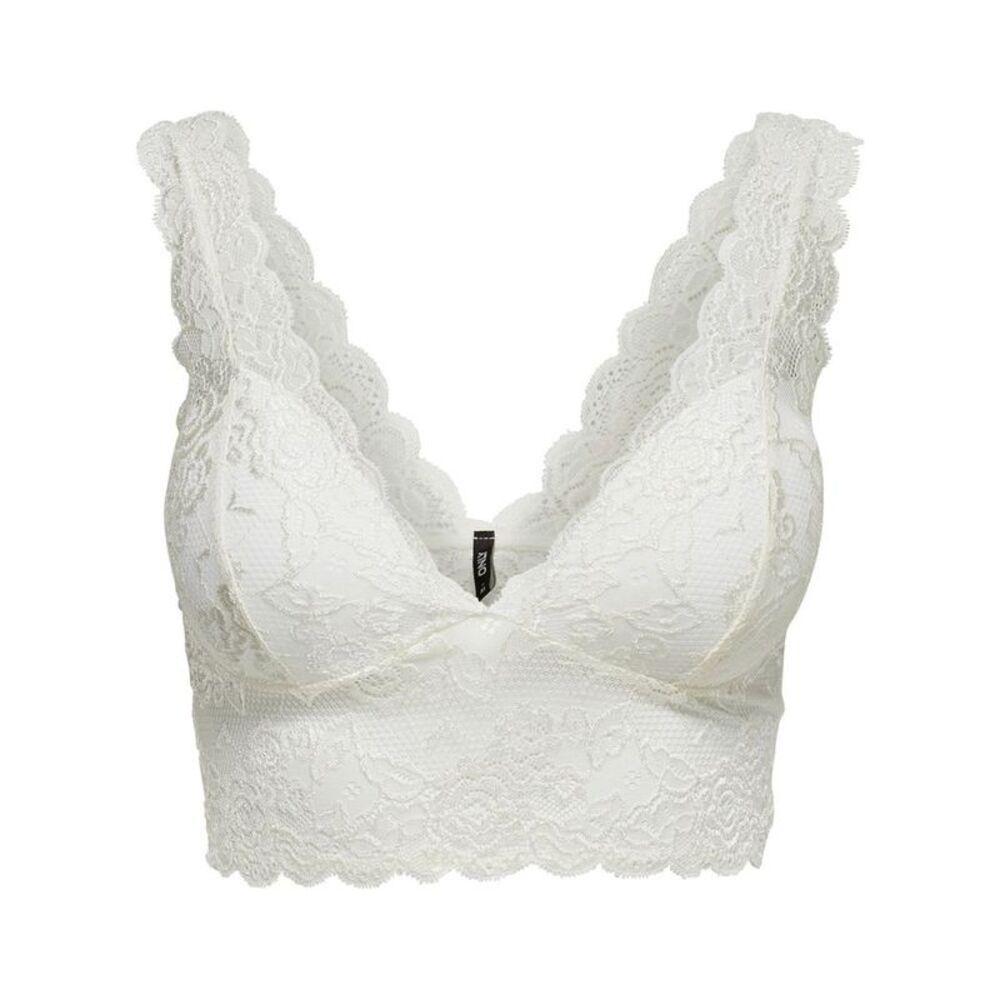 Only White Polyester Women's Bra